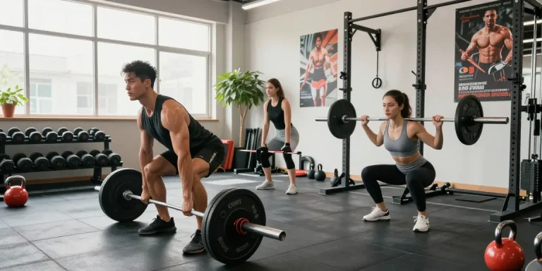 Actieve bodybuilders trainen met Prime Pharma Steroids in moderne sportschool.