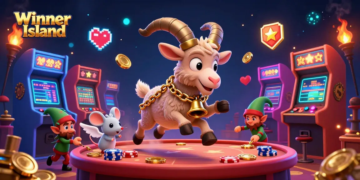 Bet big at Winner Island Casino, where the festive Krampus goat and mischievous characters bring gaming excitement.